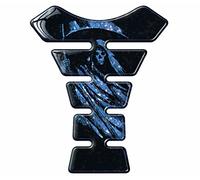 Grim Reaper in The Wind Blue 3D Gel Domed Motorcycle Tank Pad