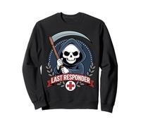 Grim Reaper Last Responder Dark EMT Paramedic Design Sweatshirt