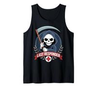 Grim Reaper Last Responder Dark EMT Paramedic Design Tank Top