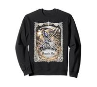 Grim Reaper Memento Mori Gothic Cloaked Skeleton Goth Design Sweatshirt