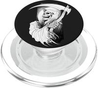 Grim Reaper Moon Scythe Sketch Tattoo Flash PopSockets PopGrip for MagSafe