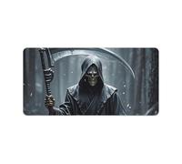 Grim Reaper Mouse Pad Gaming Mousepad Desk Mat Smoothing Rubber Mousepad for Fluid Control Ultra-Stable Non-Slip Rubber Base Mouse Pad (24x12 in)
