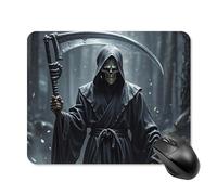Grim Reaper Mouse Pad Square Mouse Mat Non-Slip Rubber Base Mousepad Wireless Mice Mat for Gaming, Office & Home, Waterproof Mouses Mats for Laptop/Desktop 20 * 25cm