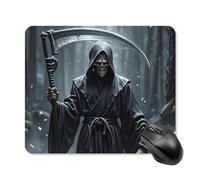 Grim Reaper Mouse Pad Square Mouse Mat Non-Slip Rubber Base Mousepad Wireless Mice Mat for Gaming, Office & Home, Waterproof Mouses Mats for Laptop/Desktop 25 * 30cm