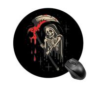 Grim Reaper Mouse Pad Waterproof Non-Slip Rubber Base Round Mouse Mat Gaming Mousepad