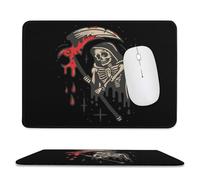 Grim Reaper Mouse Pad Waterproof Ultra-Thin Non-Slip Rubber Base Square Mouse Mat Gaming Mousepad 7.9"x9.4"