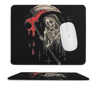 Grim Reaper Mouse Pad Waterproof Ultra-Thin Non-Slip Rubber Base Square Mouse Mat Gaming Mousepad 9.8"x11.8"