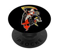 Grim Reaper Panther Black Scythe Tattoo Flash PopSockets Adhesive PopGrip