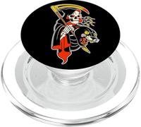Grim Reaper Panther Black Scythe Tattoo Flash PopSockets PopGrip for MagSafe