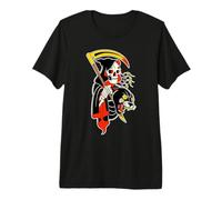 Grim Reaper Panther Black Scythe Tattoo Flash Premium T-Shirt