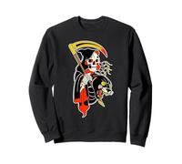 Grim Reaper Panther Black Scythe Tattoo Flash Sweatshirt