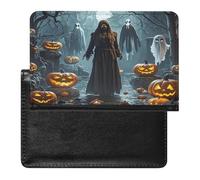 Grim Reaper Passport Holder with Card Slots Portable Passport Cover Compact Waterproof Passports Protector