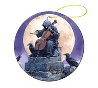 Grim Reaper Playing A Cello Cute Christmas Pendants 1 Pcs