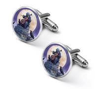 Grim Reaper Playing A Cello Men's Novelty Cufflinks Alloy Tuxedo Shirt Studs Cuff Links Lightweight Jewelry Gift