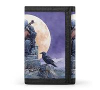 Grim Reaper Playing A Cello Trifold Men's Wallets with 8 Card Slots & Key Hook Slim Travel Purse Money Clip