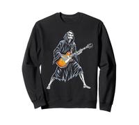 Grim Reaper Playing Guitar - Skeleton Guitarist Rock Music Sweatshirt
