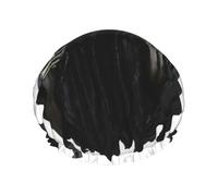 Grim-Reaper Print Premium Double Layer Shower Cap For Women With Reusable Shower Cap For Hair - Waterproof Plastic Cap - Shower Caps For Long, Short And Curly Hairs
