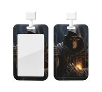 Grim-Reaper Printed Card Badge Holder Id Badge Card Holder Badge Holders with Lanyards for Offices Staff Access Card Metro Card