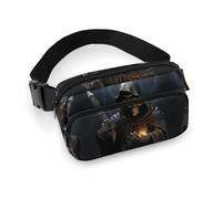 Grim Reaper Printed Fanny Pack Fanny Packs for Women Men,Crossbody Bag Large Chest Bag with Adjustable Strap for Outdoors Workout Traveling Casual Running, Grim Reaper, 20x13cm