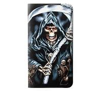 Grim Reaper PU Leather Flip Case Cover For Samsung Galaxy J3 (2018), J3 Star, J3 V 3rd Gen, J3 Orbit, J3 Achieve, Express Prime 3, Amp Prime 3