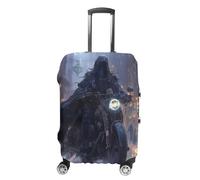Grim Reaper Riding Motorcycle Goth Luggage Cover Travel Suitcase Protector Anti-Scratch Suitcase Cover M