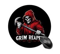 Grim Reaper Round Mouse Mat 20CM Desk Pad Non-Slip Rubber Gaming Mousepad Desktop Mousemat
