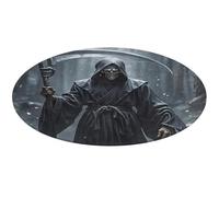 Grim Reaper Round Rug Washable Circle Area Rugs for Living Room Non-Slip Rugs for Bedroom Dining Room Rug Front Door Mat Round Carpet for Bedroom Kitchen 60 * 60cm