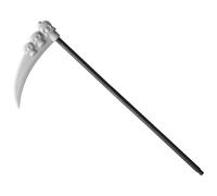 Grim Reaper Scythe 35x14 Inch Plastic Skeleton Toy Weapons Removable Scythe Prop Faux Sickle Halloween Props for Kids Adults Toy Weapons Prop Sickle