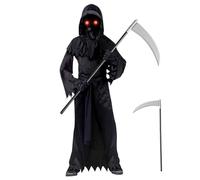 Grim Reaper Scythe, 39 Long Grim Reaper Costume, Removable Lightweight Plastic Toy Weapons for Halloween Props Cosplay Party Dress up, Fancy Dress Accessories