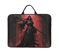 Grim Reaper Scythe Skull Death Red Dark 14" Shockproof Water-Resistant Laptop Case With Handle