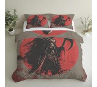 Grim Reaper Single Duvet Cover Set - 2 Pcs Scythe Skull Terror Bedding Set Reversible Soft Microfibre Quilt Covers & 1 Pillowcase with Zipper Closure GS*8