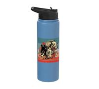 Grim Reaper Skeletal Horse Dark Fantasy Gothic Art Death Stainless Steel Insulated Water Bottle