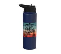 Grim Reaper Skeleton Halloween Skull Spooky Skeleton Horror Stainless Steel Insulated Water Bottle