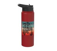 Grim Reaper Skeleton Halloween Skull Spooky Skeleton Horror Stainless Steel Insulated Water Bottle