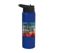 Grim Reaper Skeleton Halloween Skull Spooky Skeleton Horror Stainless Steel Insulated Water Bottle