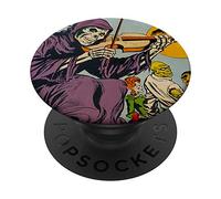 Grim Reaper Skeleton Horror Creepy Violin Fiddle Zombie Art PopSockets PopGrip: Swappable Grip for Phones & Tablets