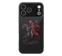 Grim Reaper Skeleton Riding Horse Phone Case Compatible with iPhone 17 Air Pro Max Glass Protective Cover with Hanging Hole