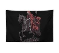 Grim Reaper Skeleton Riding Horse Tapestry Wall Hanging Tapestries 60"x90"