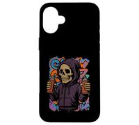 Grim Reaper Skeleton Spray Cans Urban Art Case for iPhone 16 Plus