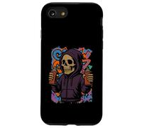 Grim Reaper Skeleton Spray Cans Urban Art Case for iPhone SE (2020) / 7 / 8