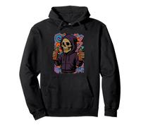 Grim Reaper Skeleton Spray Cans Urban Art Pullover Hoodie