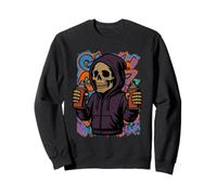Grim Reaper Skeleton Spray Cans Urban Art Sweatshirt