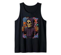 Grim Reaper Skeleton Spray Cans Urban Art Tank Top