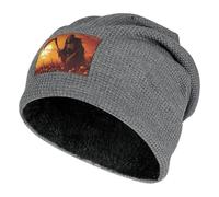 Grim Reaper Skeletons Sunset Beanie Hats Winter Warm Skull Pullover Cap Cozy Knit Cap for Men And Women Gifts