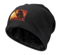 Grim Reaper Skeletons Sunset Beanie Hats Winter Warm Skull Pullover Cap Cozy Knit Cap for Men And Women Gifts