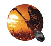 Grim Reaper Skeletons Sunset Round Mouse Pad for Office Home