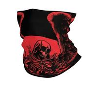Grim Reaper Skull Angel Demon Skeleton Red Men Women Neck Gaiter Soft Neck Warmer Windproof Snoods For Outdoor Motorcycle Sport Hiking