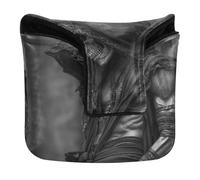 Grim Reaper Skull Golf Mallet Putter Cover Magnetic Snap Golf Accessories for Mallets and Square PU Leather
