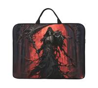 Grim Reaper Skull Scythe Death Red Dark 14" Shockproof Water-Resistant Laptop Case With Handle