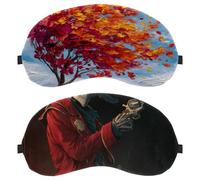 Grim Reaper Skull with Gun 2-Pack Light-Blocking Soft Breathable Eye Patch Sleeping Masks